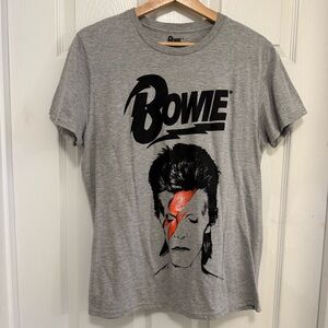 Like New David Bowie Aladdin Sane Glitter Portrait Graphic T-shirt